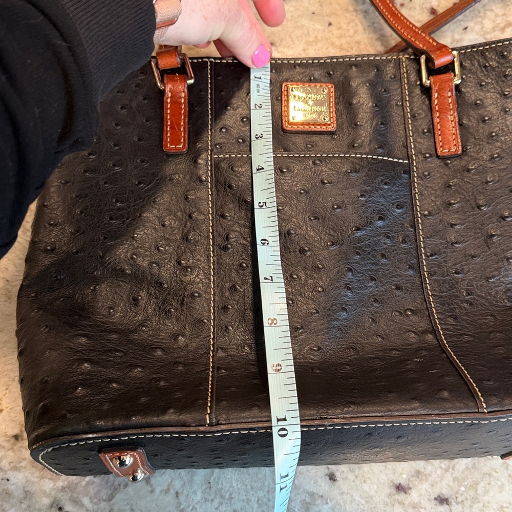 Dooney & Bourke Black Tote with Brown Leather Straps - Picture 9 of 9